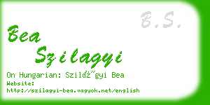 bea szilagyi business card
